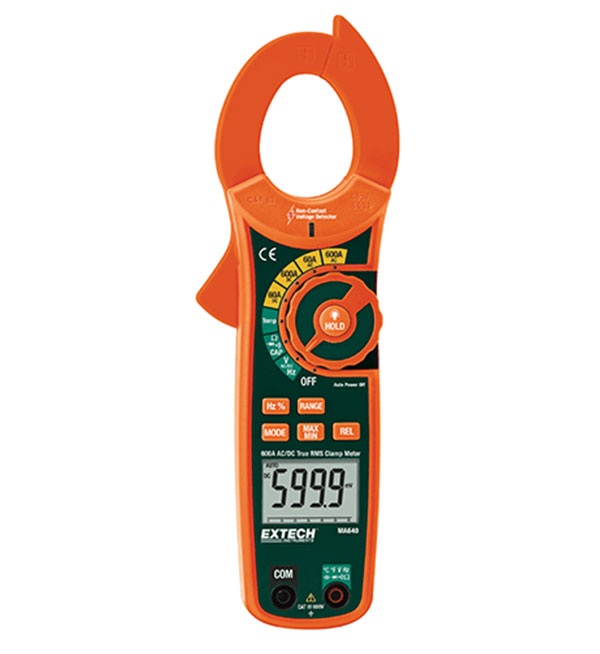 UPERCRETs-Extech MA640 600A True RMS AC/DC Clamp Meter+NVC